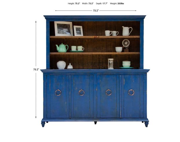 Blue deals hutch cabinet