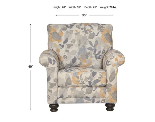 Jackson Furniture Jonesport Floral Gray Accent Chair large image number 5