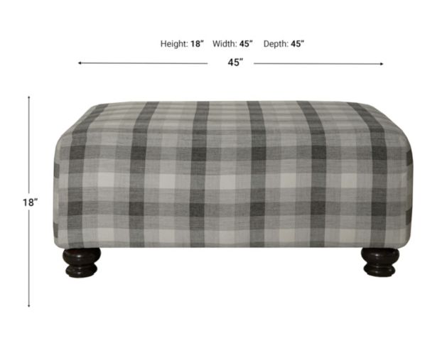 Large grey tartan footstool discount