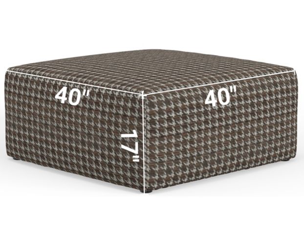 Jackson Furniture Livingston Slate Houndstooth Cocktail Ottoman large image number 5