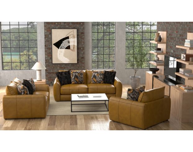 Jackson Furniture Corvara Caramel Leather Chair and a Half large image number 6