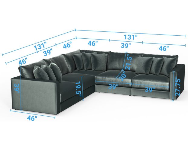 Jackson Remington Pine 5-Piece Sectional large image number 7