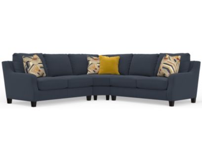 Jackson Foley Blue 3-Piece Sectional