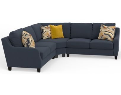 Jackson Foley Blue 3-Piece Sectional