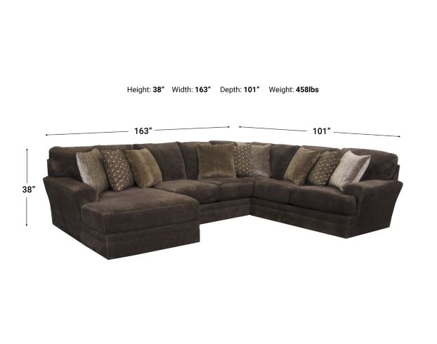 Jackson Mammoth Chocolate 3-Piece Left Chaise Sectional large image number 2
