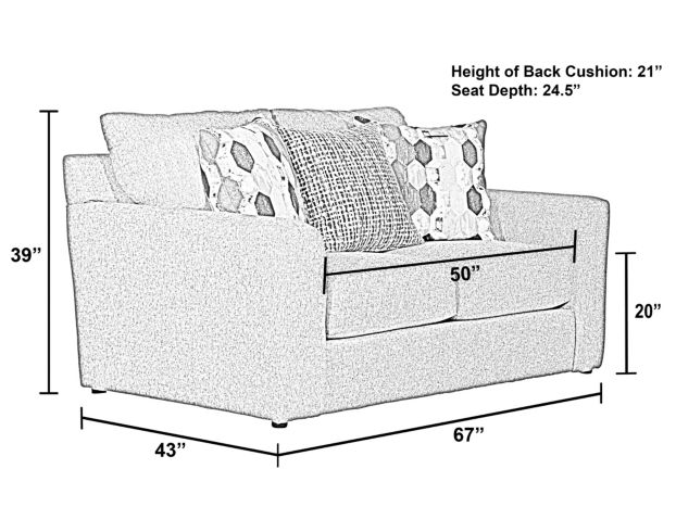 Jackson Hooten Delft Loveseat large image number 5