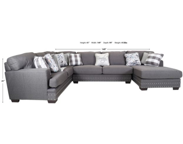 Jackson Crawford Metal 3-Piece Sectional with Right Chaise large image number 6