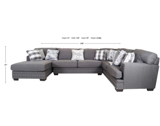 Jackson Crawford 3-Piece Sectional with Left-Facing Chaise large image number 6