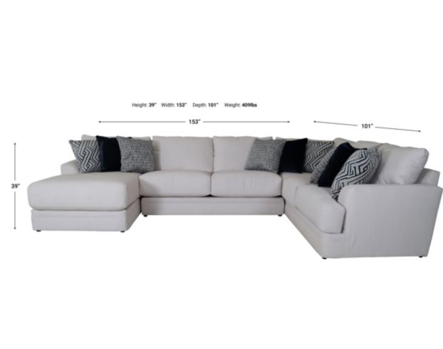 Jackson Polaris 3-Piece Sectional with Left-Facing Chaise large image number 7