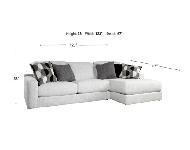 Jackson Arlo Arctic 2-Piece Sectional with Right-Facing Chaise large image number 9