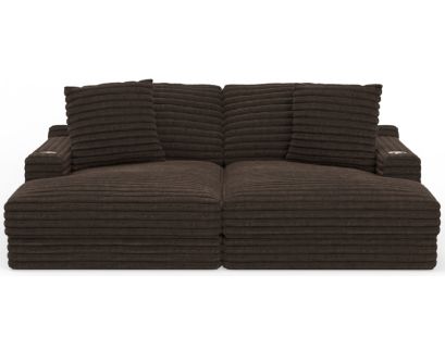 Jackson Comfrey Brown Double Chaise Sectional