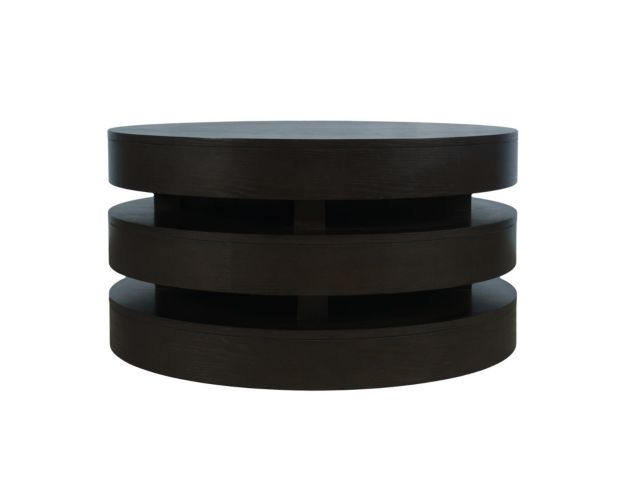 Jofran Brix Espresso Floating Sculpture Round Coffee Table large image number 1