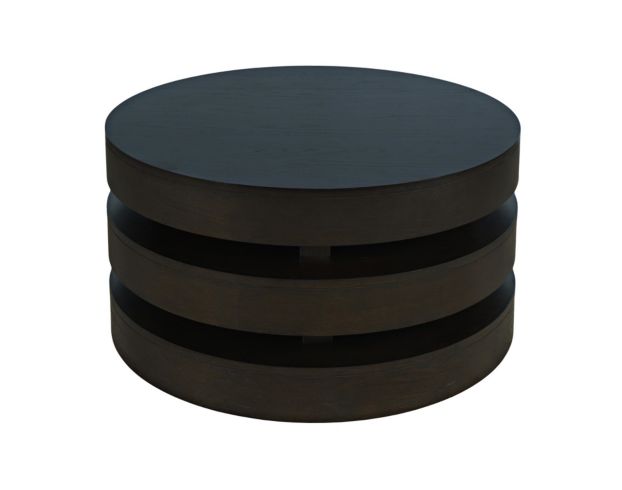 Jofran Brix Espresso Floating Sculpture Round Coffee Table large image number 2