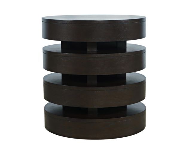 Jofran Brix Espresso Floating Sculpture Round End Table large image number 1