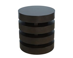 Jofran Brix Espresso Floating Sculpture Round End Table