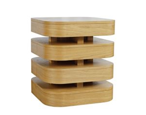 Jofran Brix Oak Floating Sculpture Square End Table