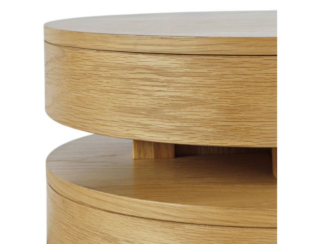 Jofran Brix Oak Floating Sculpture Round End Table large image number 2