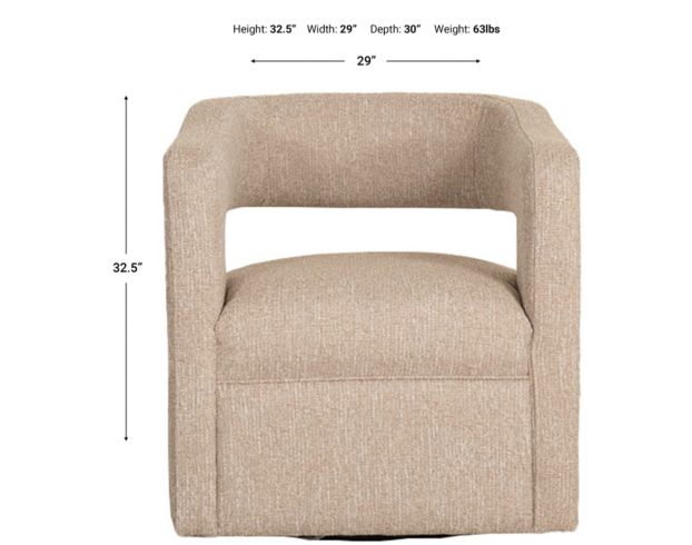 Jofran Lexy Natural Swivel Chair large image number 6