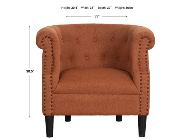 Jofran Lily Spice Accent Chair large image number 6