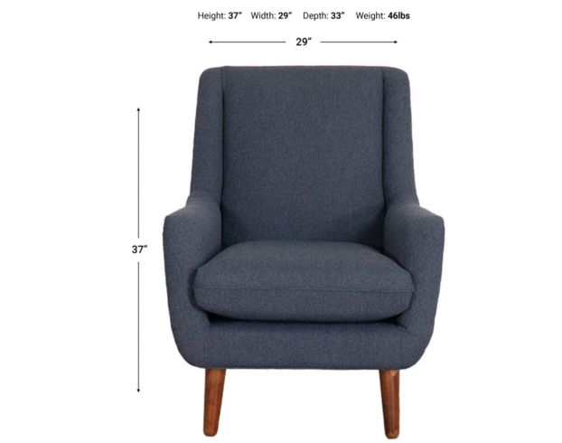 Jofran Theo Navy Accent Chair large image number 6