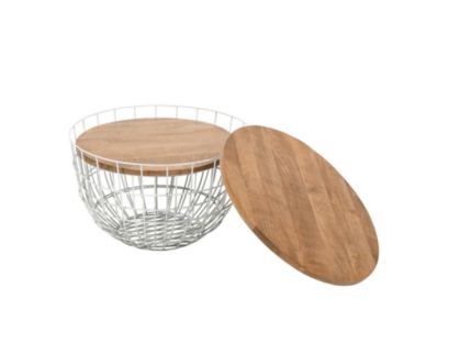 Jofran Rondo White Nesting Coffee Tables