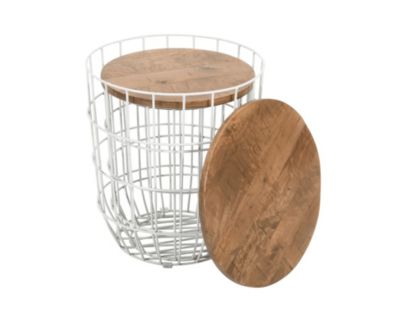 Jofran Rondo White Nesting End Tables