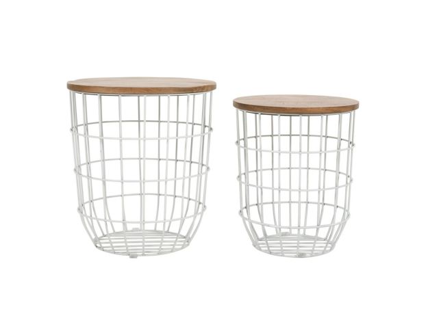Jofran Rondo White Nesting End Tables large image number 3
