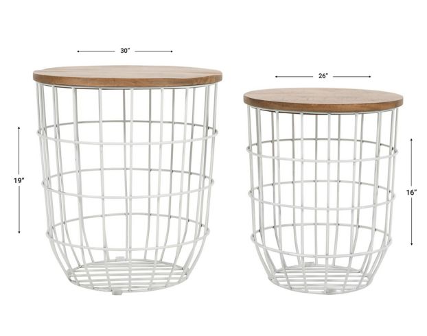 Jofran Rondo White Nesting End Tables large image number 8