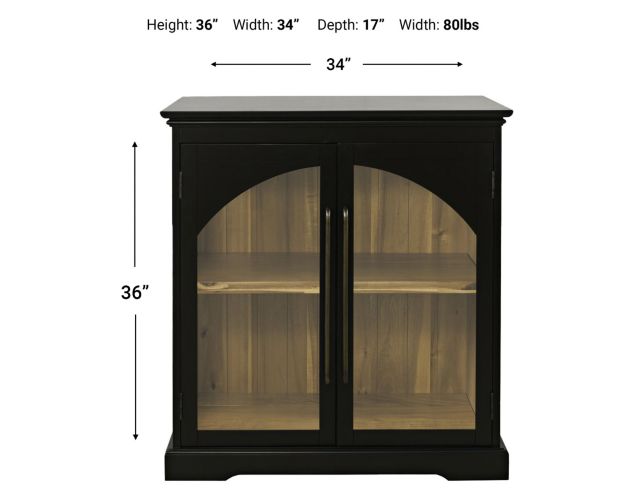 Jofran Archdale Black 2-Door Accent Cabinet large image number 8