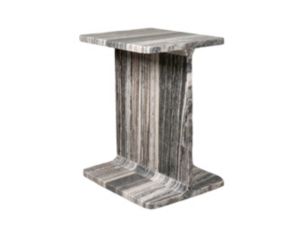 Jofran Enzo Black Striped Marble Accent Table