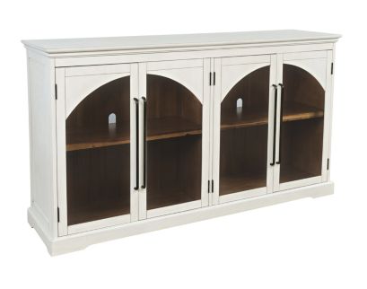 Jofran Archdale White 4-Door Accent Cabinet