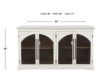 Jofran Archdale White 4-Door Accent Cabinet small image number 5