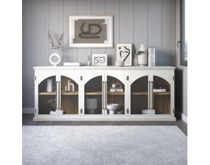 Jofran Archdale White 6-Door Accent Cabinet