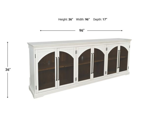 Jofran Archdale White 6-Door Accent Cabinet large image number 6