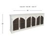 Jofran Archdale White 6-Door Accent Cabinet small image number 6