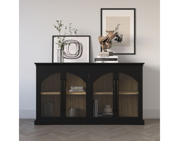 Jofran Archdale Black 4-Door Accent Cabinet large image number 1