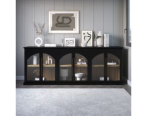 Jofran Archdale Black 6-Door Accent Cabinet