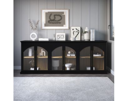 Jofran Archdale Black 6-Door Accent Cabinet