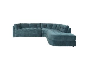 Jonathan Louis Juniper Napa Teal 3-Piece Sectional with Right-Facing Chaise