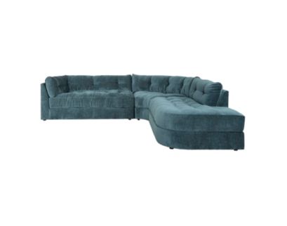 Jonathan Louis Juniper Napa Teal 3-Piece Sectional with Right-Facing Chaise