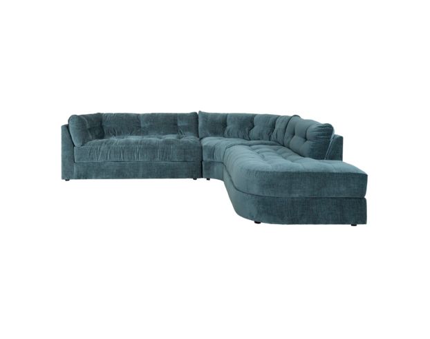 Jonathan Louis Juniper Napa Teal 3-Piece Sectional with Right-Facing Chaise large image number 1