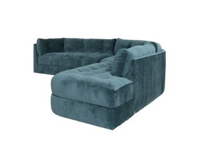 Jonathan Louis Juniper Napa Teal 3-Piece Sectional with Right-Facing Chaise