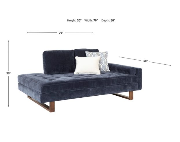 Jonathan Louis Bennett Indigo Blue Right-Facing Chaise large image number 10