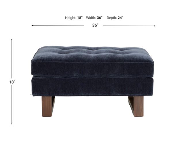 Jonathan Louis Bennett Indigo Ottoman large image number 4