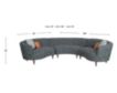 Jonathan Louis Cleo Blue 3-Piece Curved Sectional small image number 8