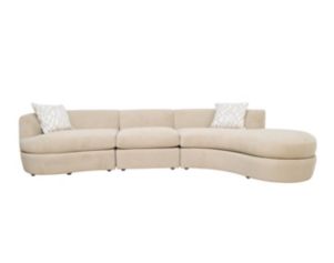 Jonathan Louis Anderson Champagne 3PC  Curved Sectional