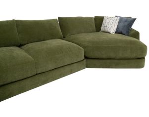 Jonathan Louis Tawny Forest Green 4-Piece Sectional with Right Cuddler Chaise