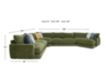 Jonathan Louis Tawny Forest Green 4-Piece Sectional with Right Cuddler Chaise small image number 6