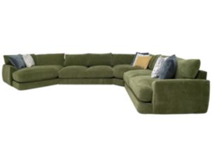 Jonathan Louis Tawny Forest Green 4-Piece Sectional with Left Cuddler Chaise