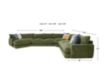 Jonathan Louis Tawny Forest Green 4-Piece Sectional with Left Cuddler Chaise small image number 6